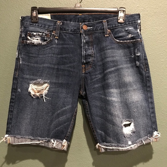 hollister men's denim shorts